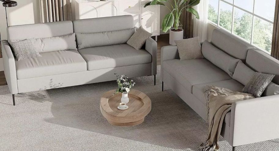 macys love seats side by side in the living room