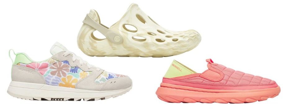three women's merrell shoes