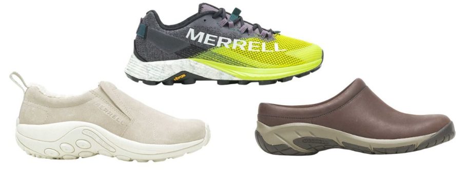 three women's merrell shoes