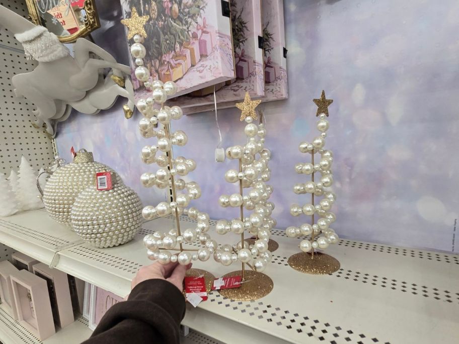 Pearl Tree Tabletop Décor on shelf in store