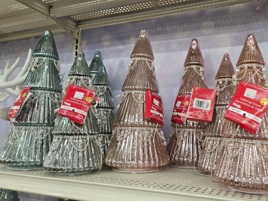 LED Glass Crystal Tree Tabletop Décor on shelf in store