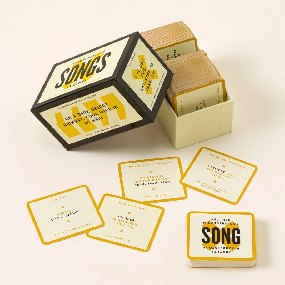 misunderstood song lyrics card game