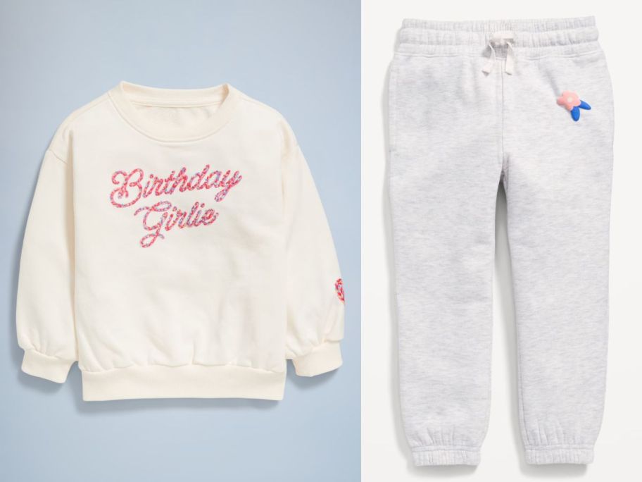 two toddler girl old navy fleece pieces