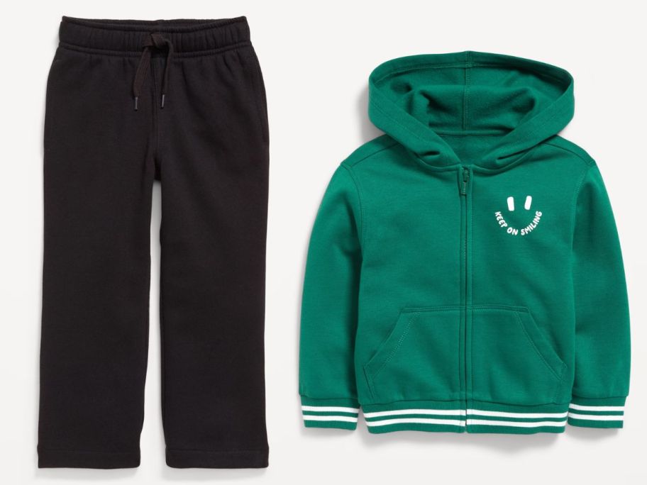 old navy toddler boys fleece sweatpants and sweatshirt