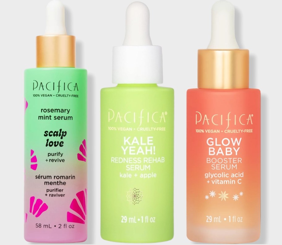 scalp serum, face serum and vitamin c face serum