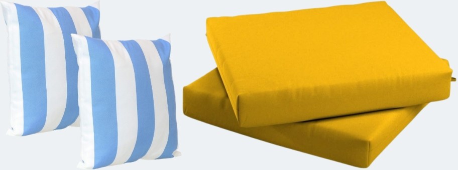 patio throw pillow covers and 2 pack of patio chair cushions