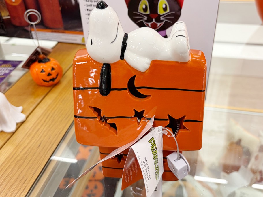 snoopy on house halloween decor 