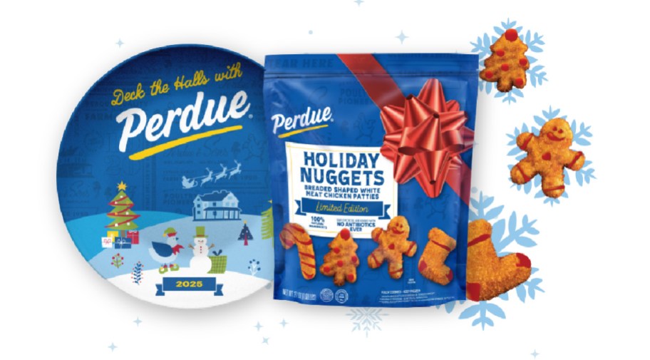 perdue holiday chicken nuggets and collectible plate
