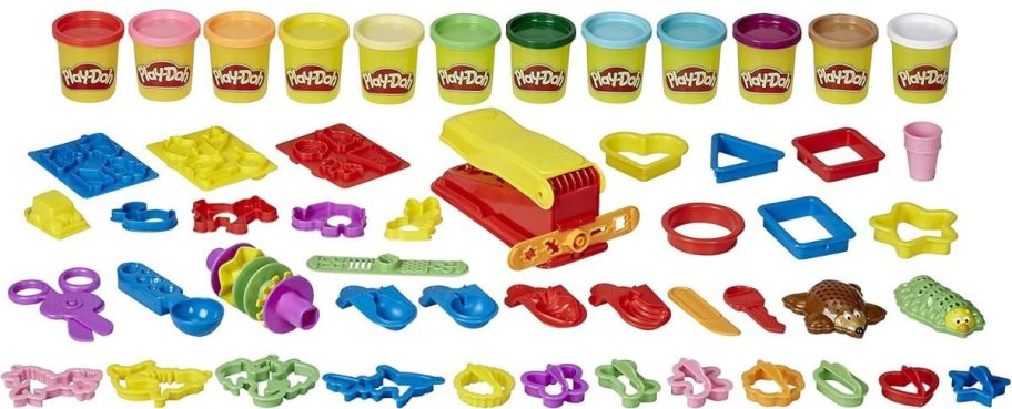 Play-Doh Ultimate Fun Factory pieces