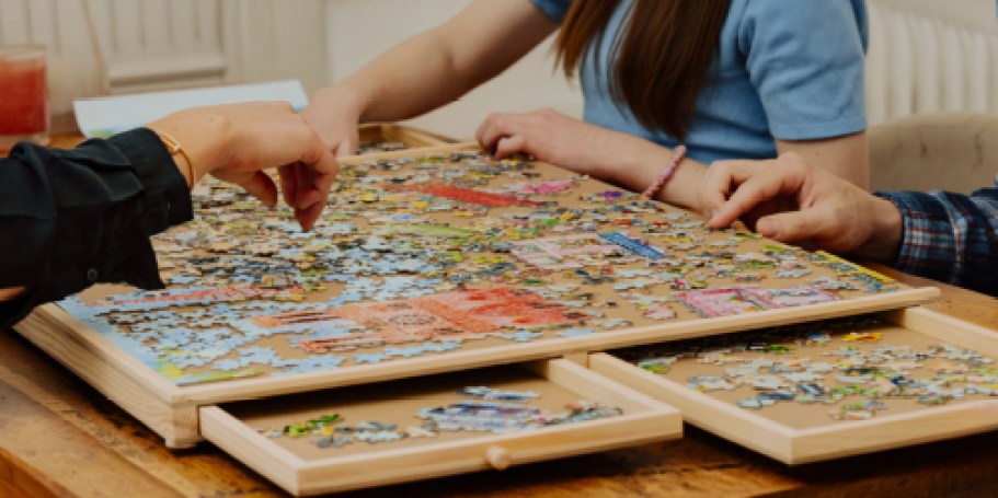 Puzzle Table w/ Drawers & Cover Just $38 Shipped on Amazon