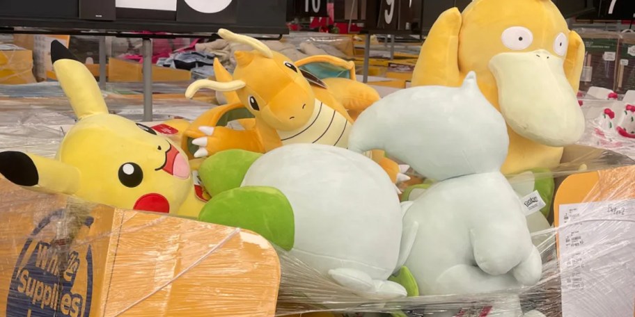 large pokemon plushes in box 