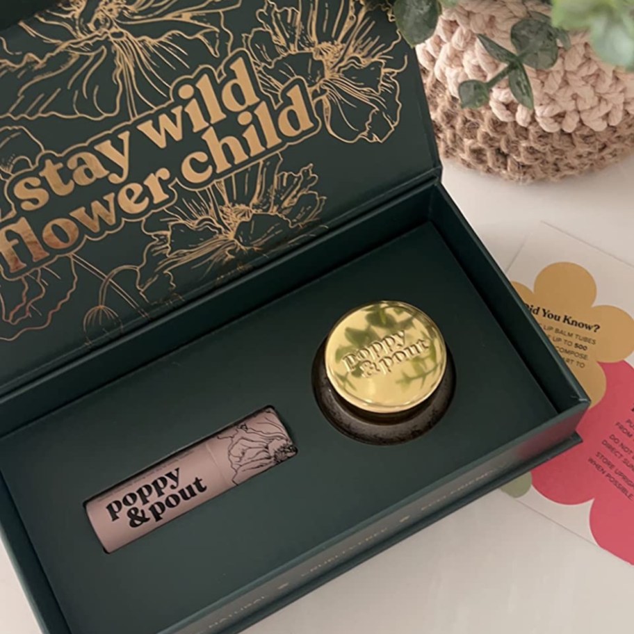 poppy and pout lip care set in box