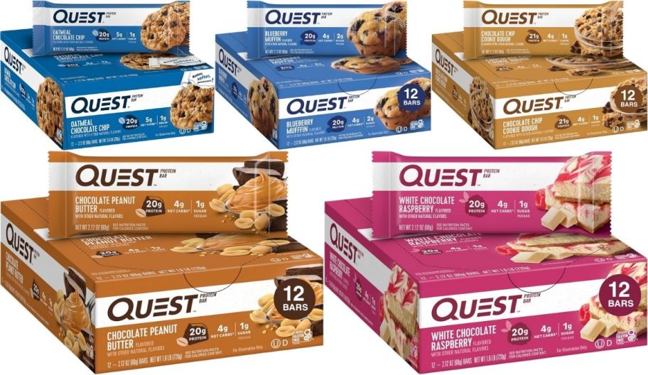 5 12 count boxes of protein bars