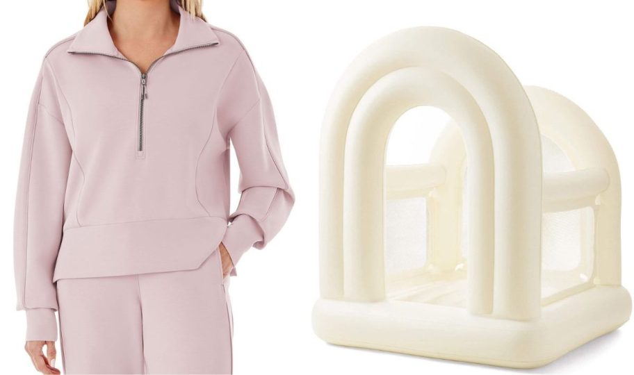 sams club womens sweater and bounce house