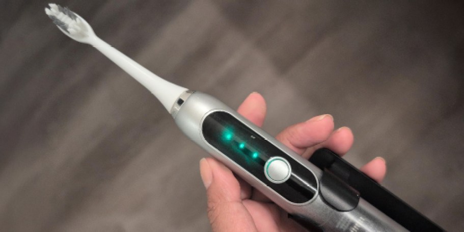 Electric Toothbrush w/ 10 Brush Heads & Case Only $8.99 on Amazon