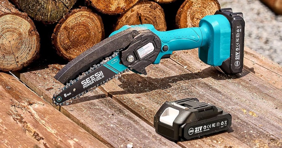 Mini Cordless Chainsaw Only $19.64 Shipped on Amazon (Reg. $40)