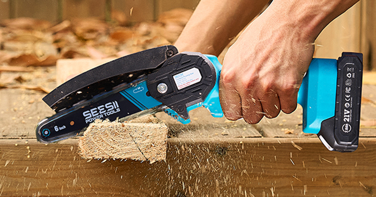 Mini Cordless Chainsaw w/ 2 Batteries & More Only $19.74 Shipped on Amazon (Reg. $38)