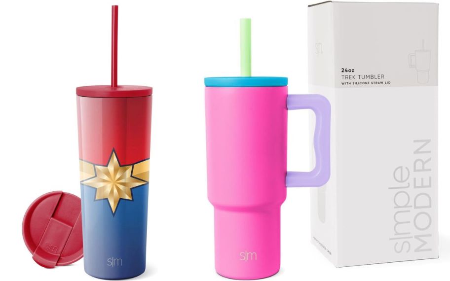 two different simply modern tumblers