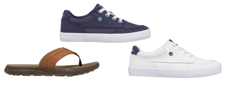 Sperry sandals and 2 pairs of sneakers