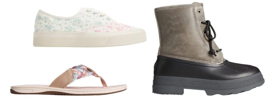 Sperry sandals, sneakers, boots