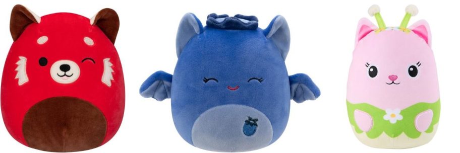 two squishmallows and Gabby’s Dollhouse Official Kitty Fairy Squishy Plush Toy