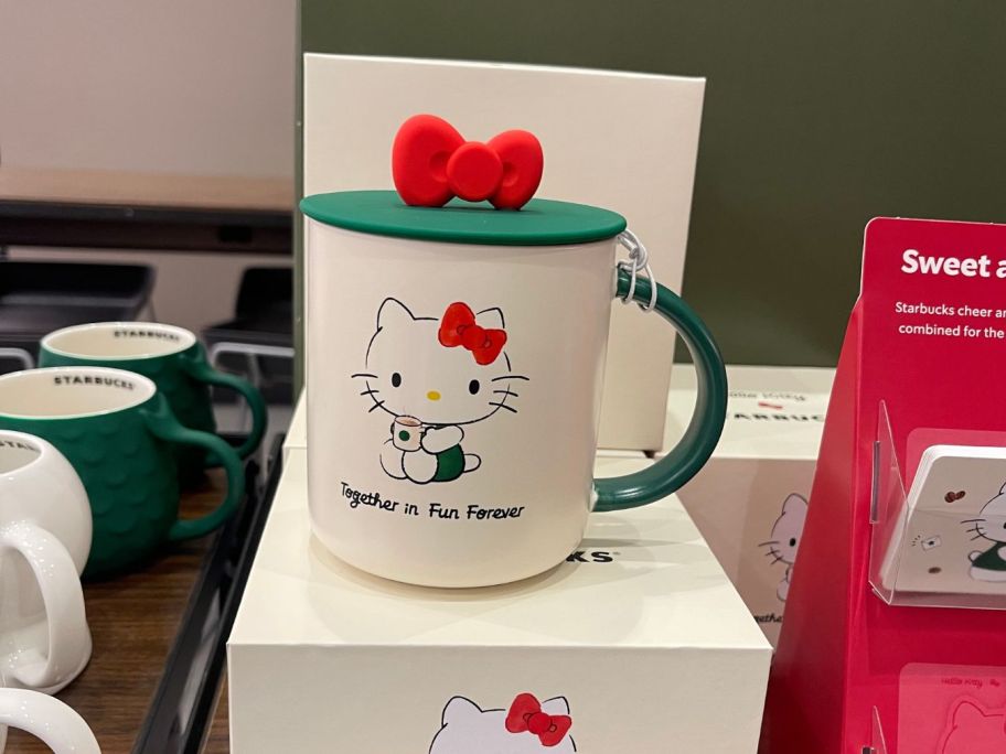 Hello Kitty Ceramic Mug on box in store