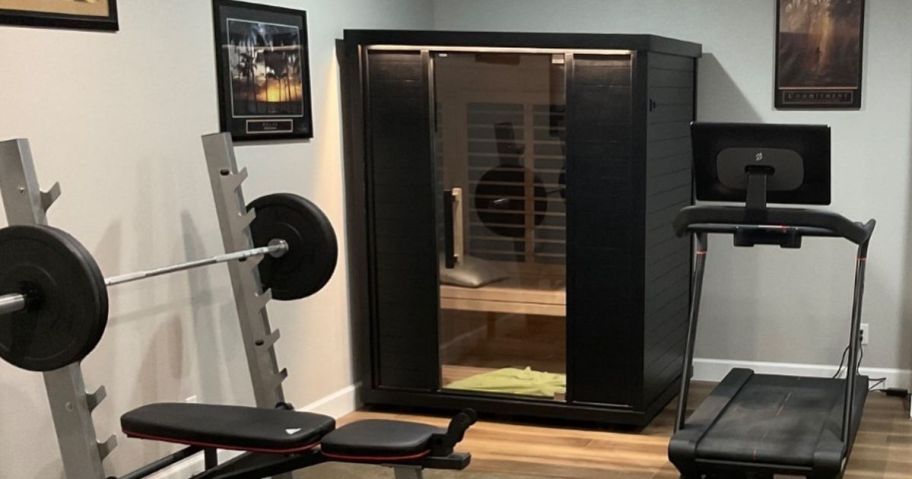 sunhome sauna in workout room