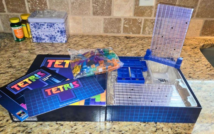 tetris on top of the table 