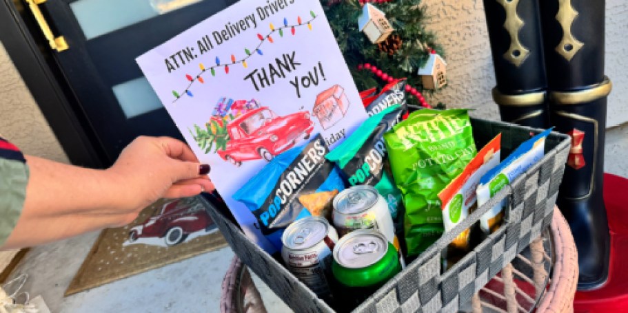 Say Thanks to Your Delivery Drivers With This FREE Printable