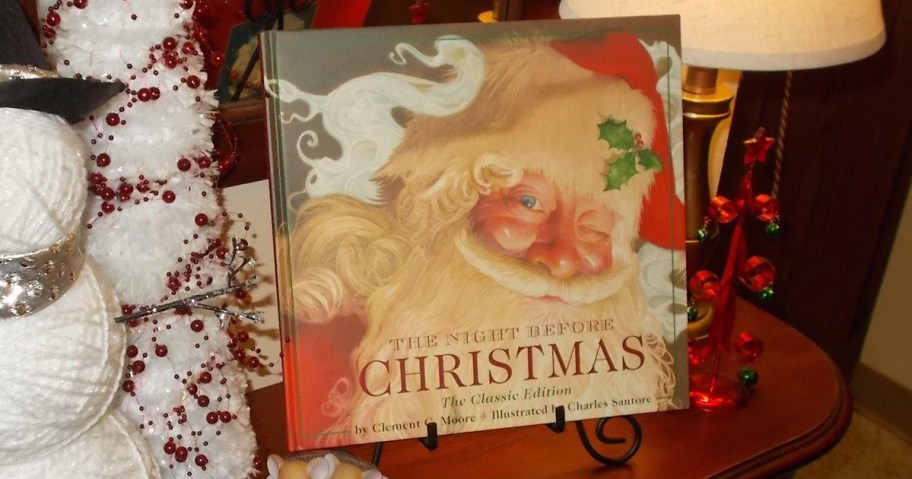 christmas book on a table