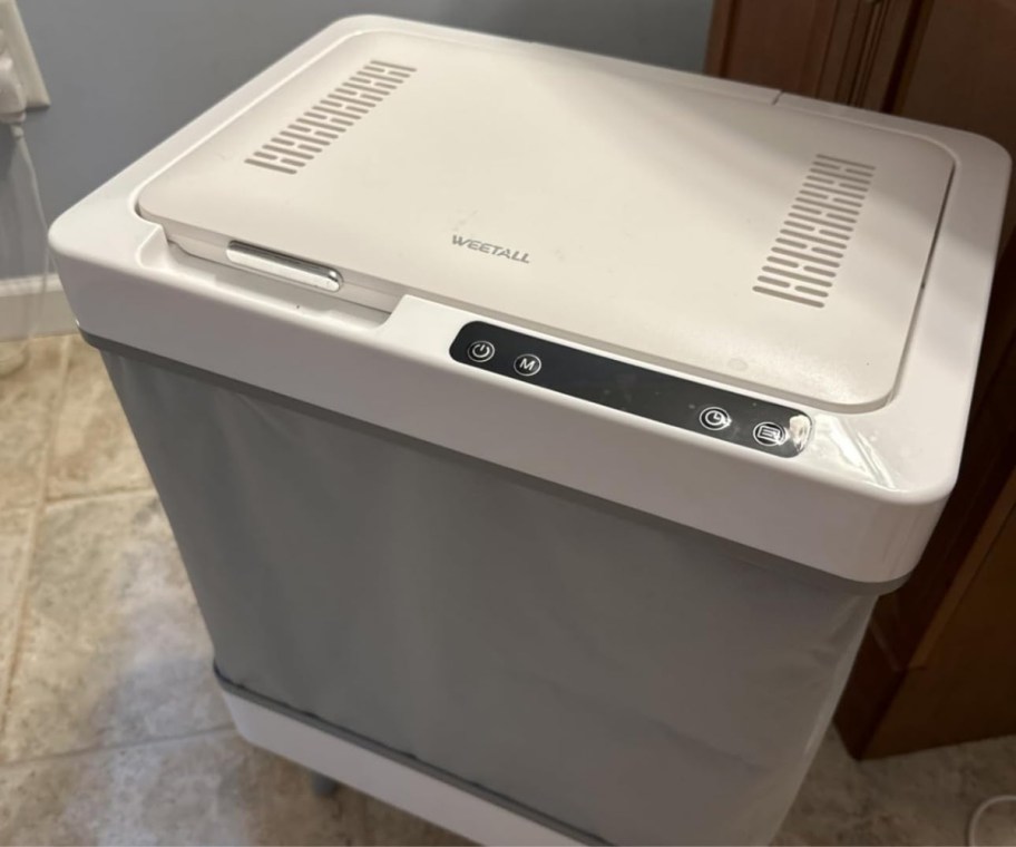 a large towel warmer in bathroom