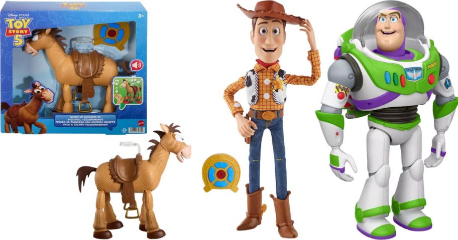 three toy story 5 toys 
