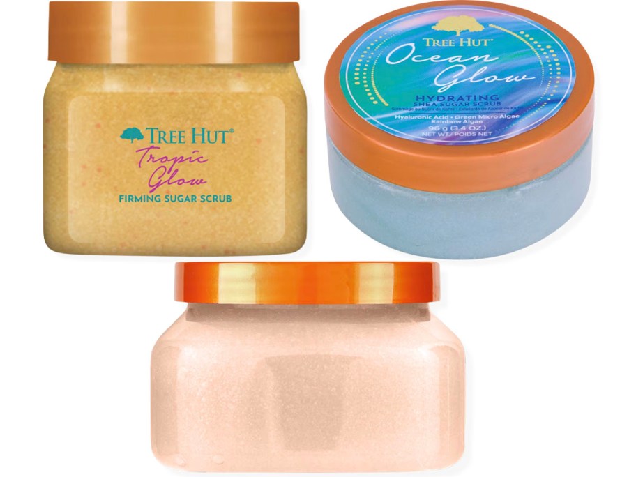 three tree hut scrubs jars 