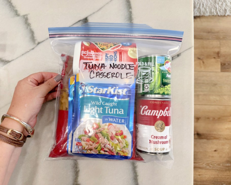 tuna noodle casserole meal in a bag 
