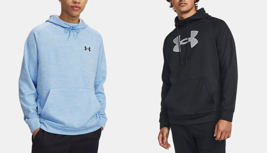 men wearing blue and black hoodies 