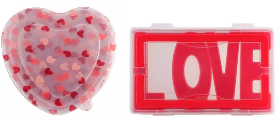 stock image of valentines day containers