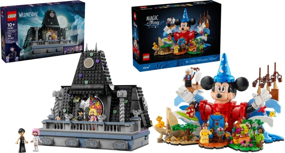 wednesday and disney magic lego sets