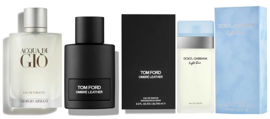 three perfume sprays