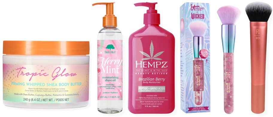 20-30% off Tree Hut Hempz and IT brushes or Real Technique Brushes