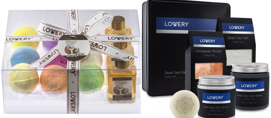two Lovery bath gift sets