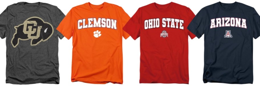 4 different collage tees