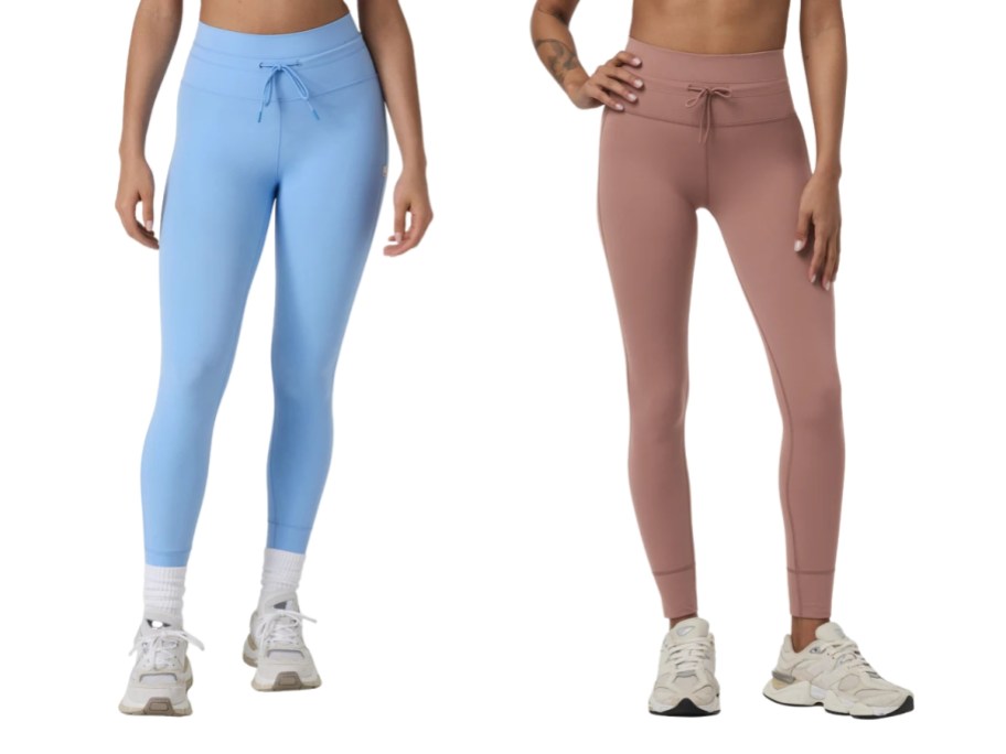 two women wearing leggings