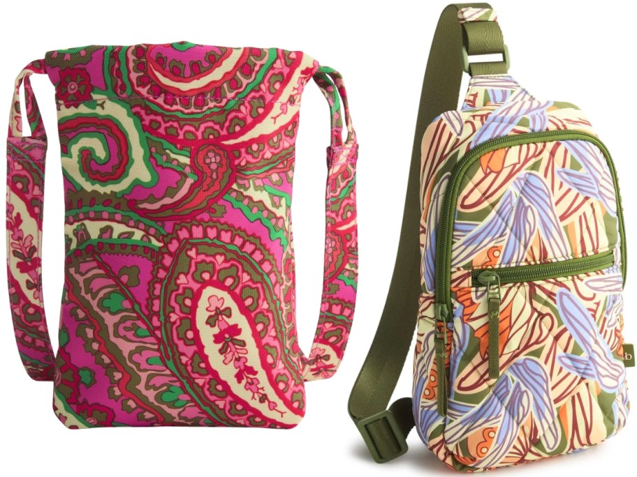 a Vera Bradley crossbody bag and sling bag