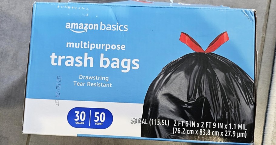 Amazon Basics 30-Gallon Trash Bags 100-Count Only $14 Shipped