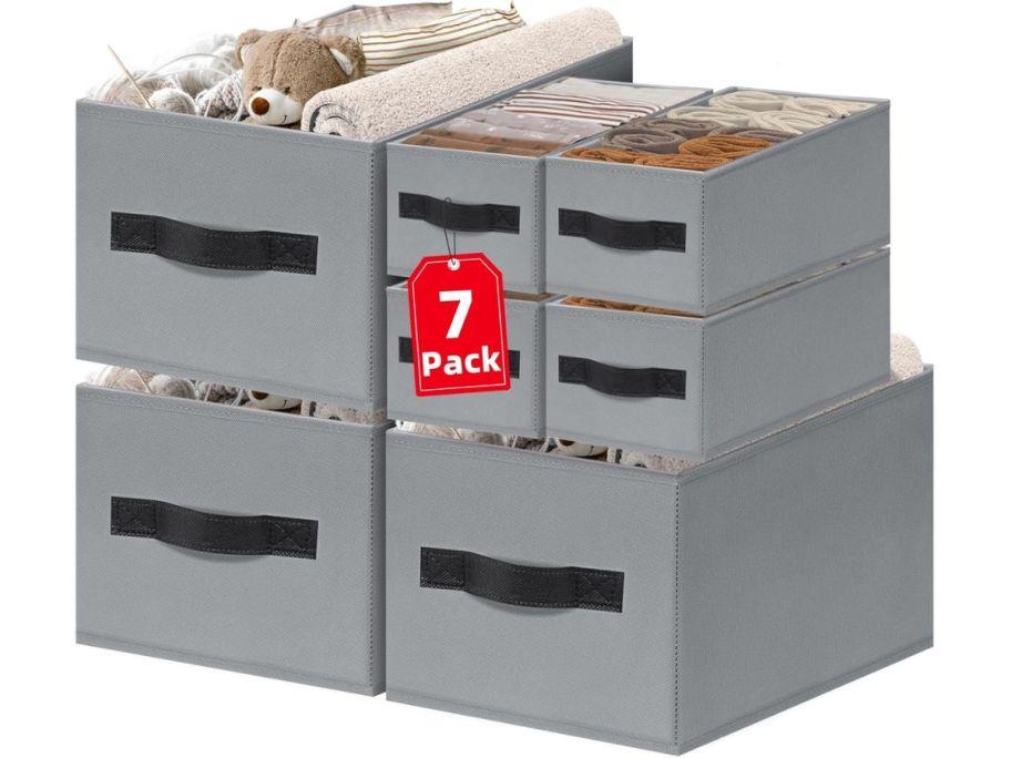 Stock image of a Closet organizer 7-pack from Amazon