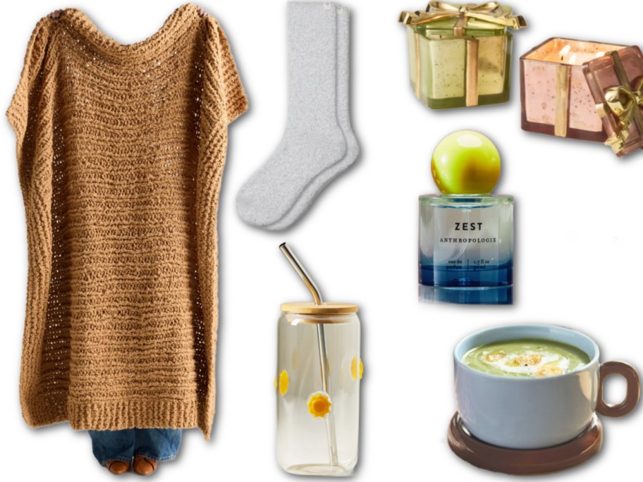 collage of assorted Anthropolgie gifts