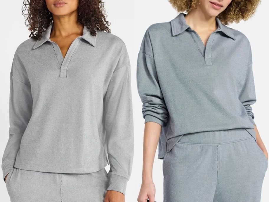 Two women wearing Athletic Works tops