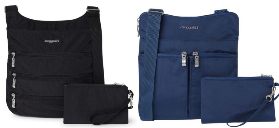 two different Baggallini crossbody bags