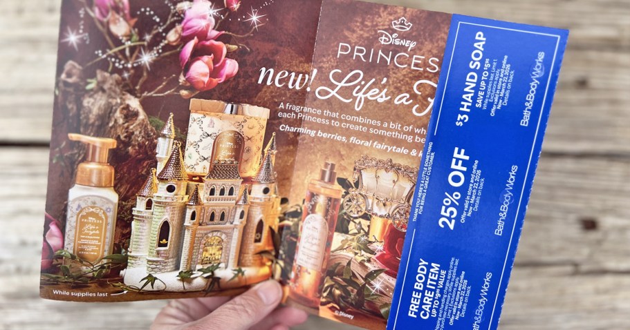 New Bath & Body Works Mailer Coupons: 25% Off + FREE Body Care Item