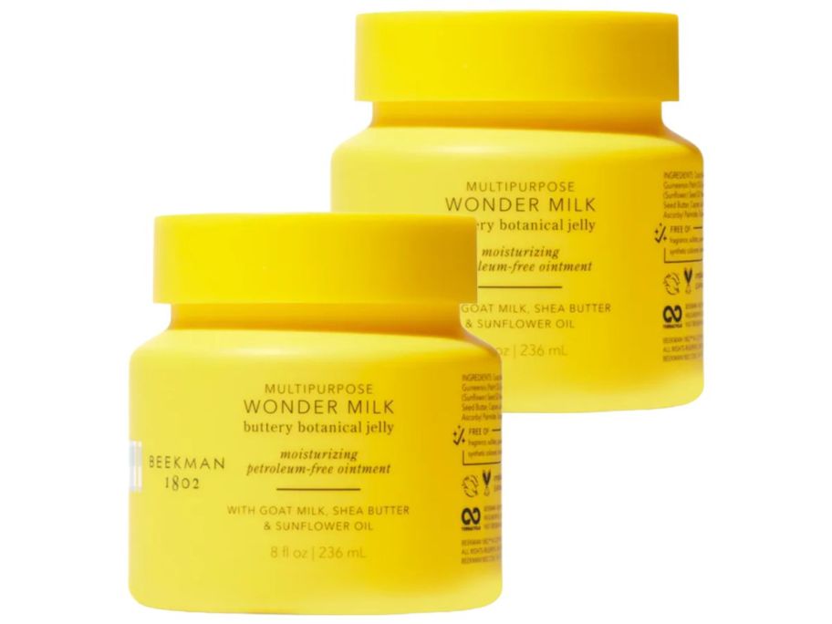 two Beekman 1802 Wonder Milk Buttery Botanical Jellies